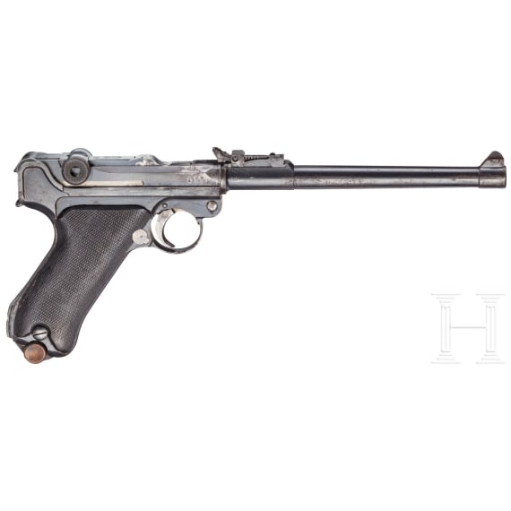 Lange Pistole 08, DWM 1917, mit Tasche