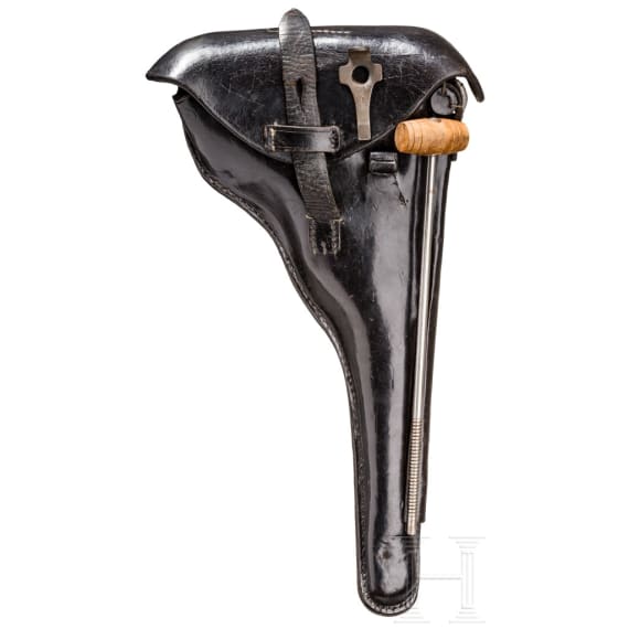 Lange Pistole 08, DWM 1917, mit Tasche