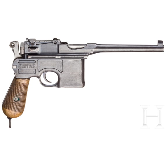 Mauser C 96, "Wartime Commercial", mit kaiserlicher Abnahme und Kasten