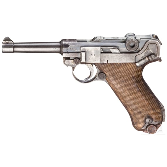 Pistole 08, DWM 1918 / 1920, mit Tasche, Reichswehr, Polizei