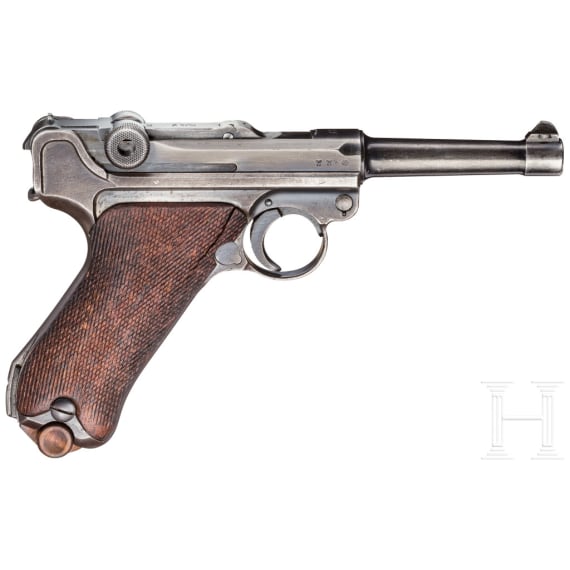 Pistole 08, Mauser, Code "1937 - S/42", mit Tasche