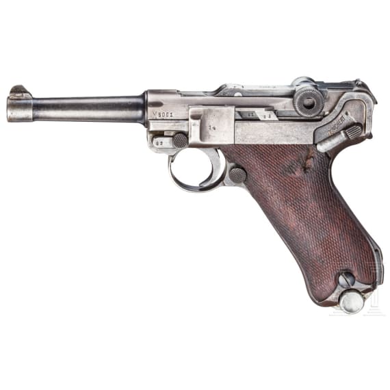 Pistole 08, Mauser, Code "1939 - S/42", mit Tasche
