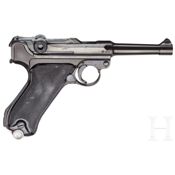 Pistole 08, Krieghoff, Code "S", mit Tasche