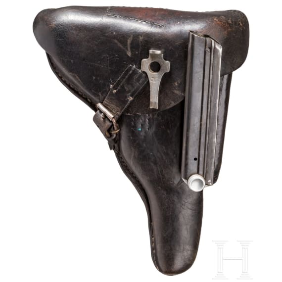 Pistole 08, Krieghoff, Code "S", mit Tasche