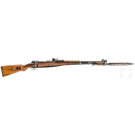 Karabiner 98 k, Code "S/42 - 1937", mit Zielkontrollapparat und Bajonett