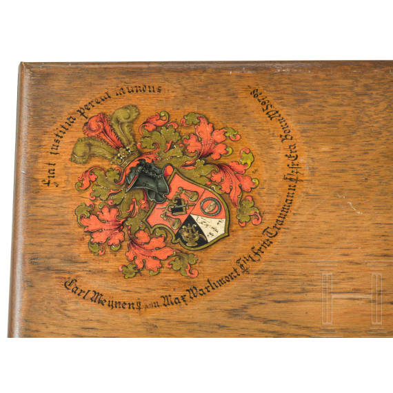 Ein Paar Perkussionspistolen im Kasten, Christoph Funk, Suhl, um 1840