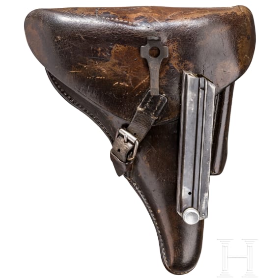 Pistole 08, Mauser, Code "1936 - S/42", mit Tasche
