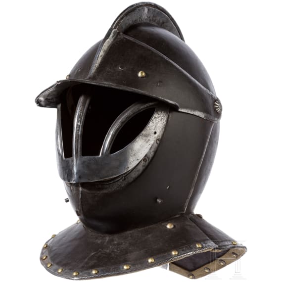 A French cuirassier's black and white armour, circa 1620