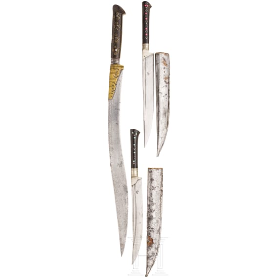 A small yatagan and two bicac, Balcans, 19th century