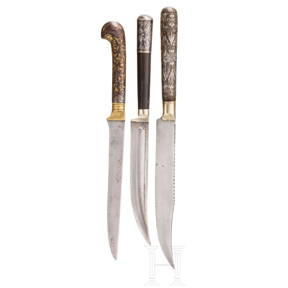 Three small Balkan Turkish bicaks, around 1900