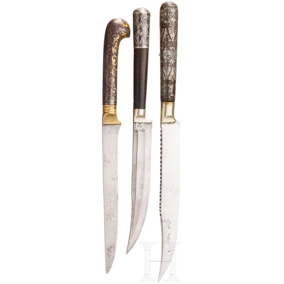 Three small Balkan Turkish bicaks, around 1900