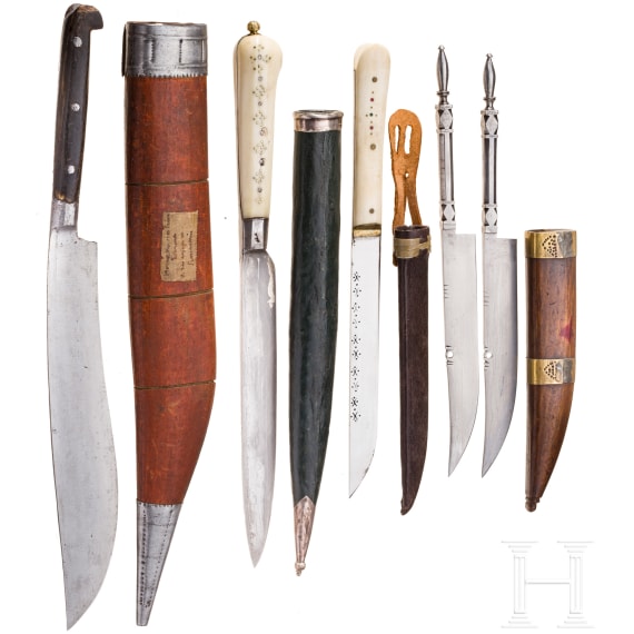 A group of four Balkan knives (bicaks), circa 1900