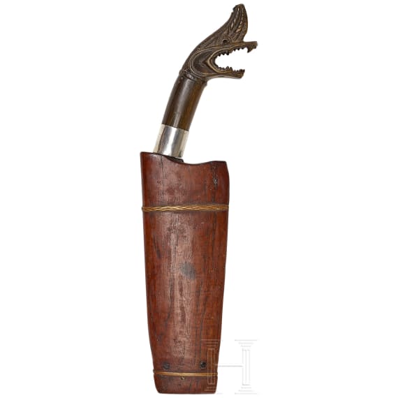 A bendo (knife for harvesting the sugar cane palm), Java, around 1900