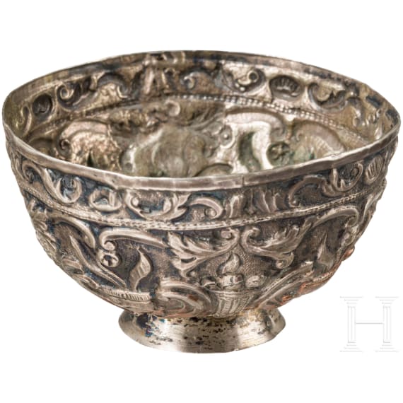 A Balkan Turkish silver bowl, circa 1800