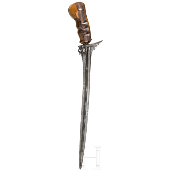 A Balinese chiselled kris, 19th century