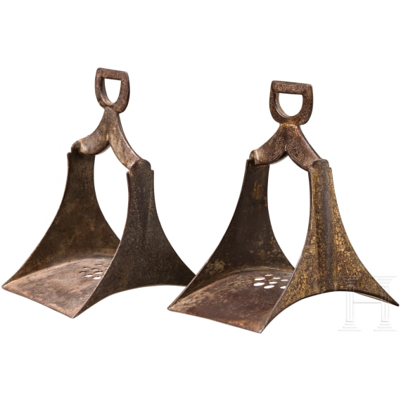 Two Ottoman stirrups, 17th/18th century