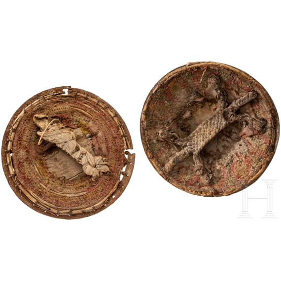 Two willow rod bucklers, Caucasus, 19th century