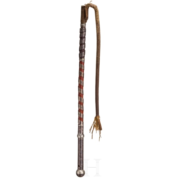 A nielloed horseman's whip, Caucasus, 2nd half of the 19th century