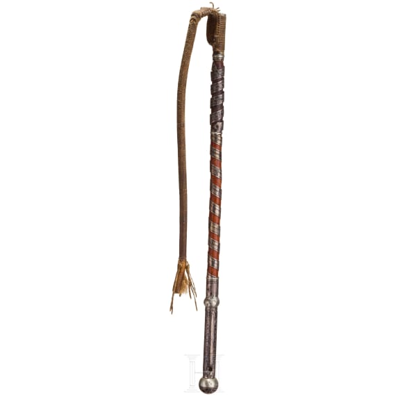 A nielloed horseman's whip, Caucasus, 2nd half of the 19th century