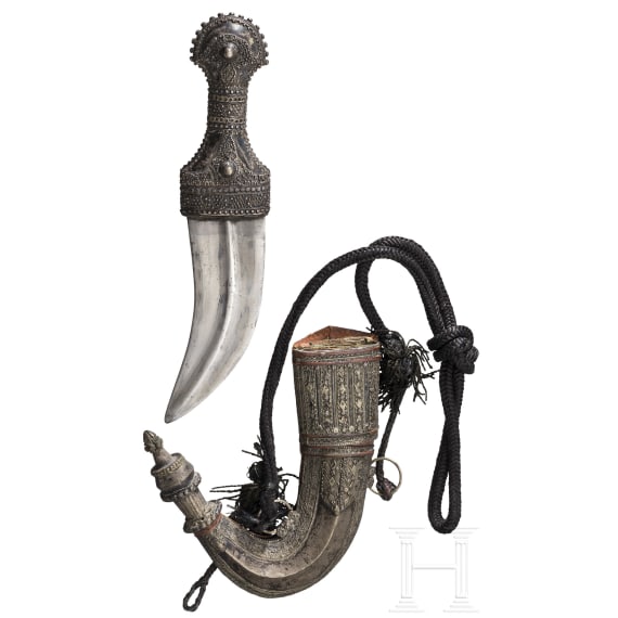 A silver-mounted djambia, Mecca, 1st half of the 20th century