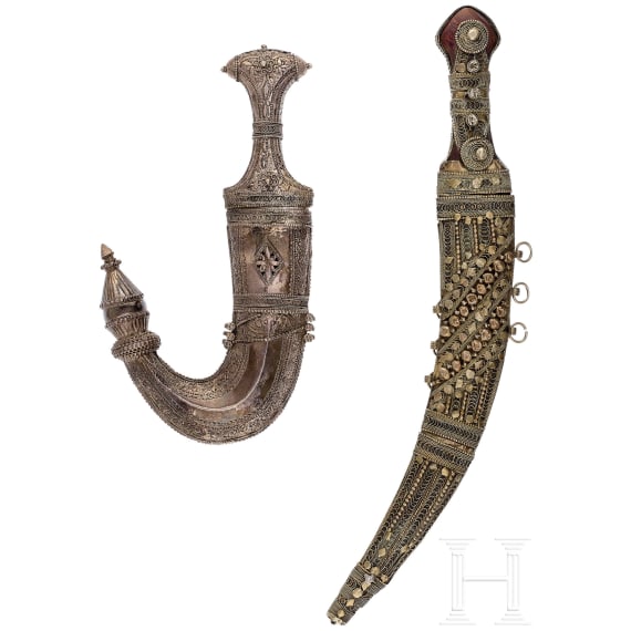 Two djambias from the Arabian Peninsula, 1st half of the 20th century