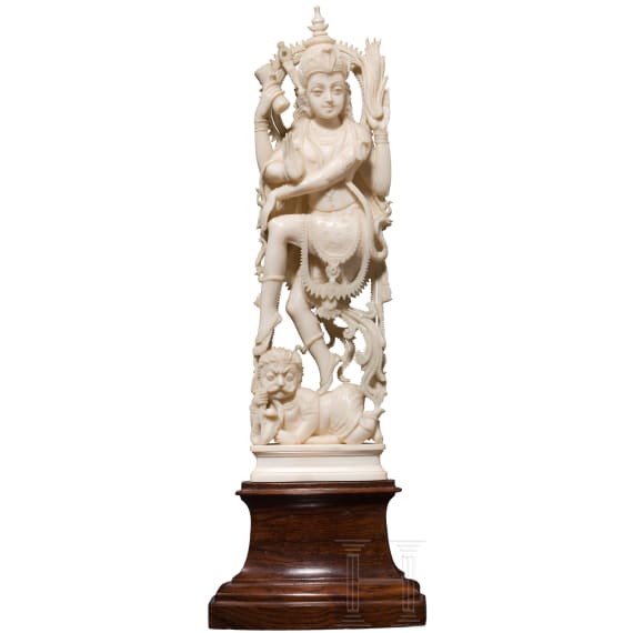 A Burmese ivory carving, 20th century