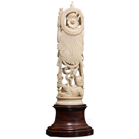 A Burmese ivory carving, 20th century