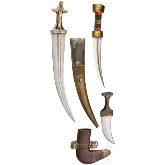 Three Oriental daggers, 19th/20th century
