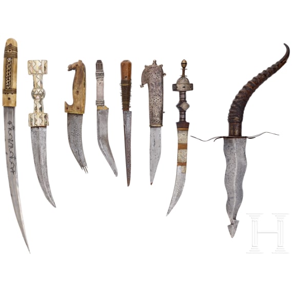 Eight daggers from the Islamic world, 19th and 20th centuries