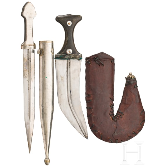 Four Oriental daggers, 20th century