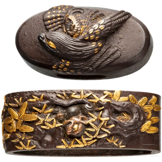 A Japanese fuchi-kashira, end of the Edo Period