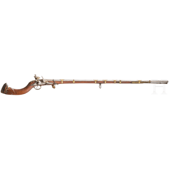 An Afghan djezail and powder horn, 19th century