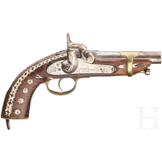 A percussion pistol, Afghanistan, 2nd half of the 19th century