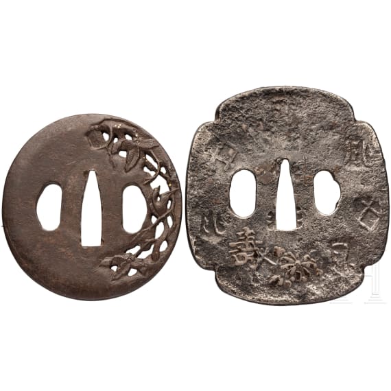Two Tsuba, Japan, 2nd half Edo period