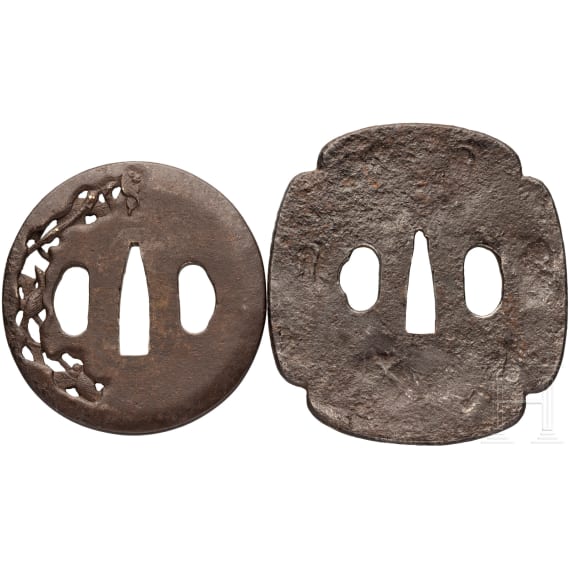 Two Tsuba, Japan, 2nd half Edo period