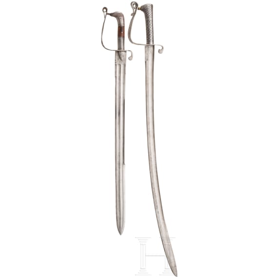 A sabre and a heavy cavalry sword, Afghanistan, 19th century