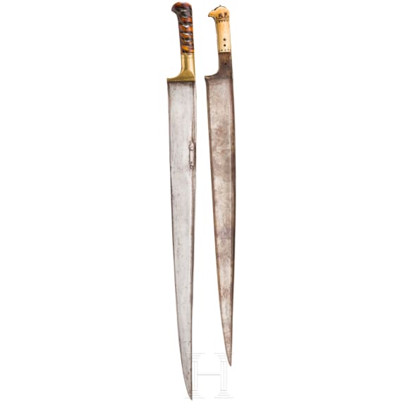 Two Afghan khyber knives, 19th century
