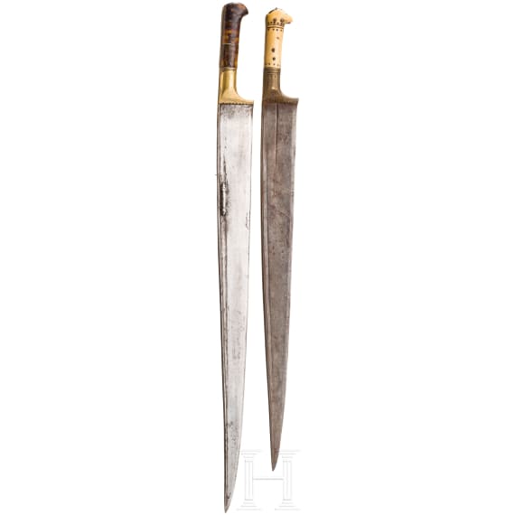 Two Afghan khyber knives, 19th century