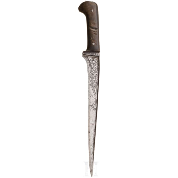 An Afghan etched karud, circa 1900