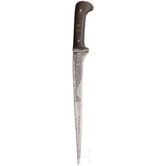 An Afghan etched karud, circa 1900