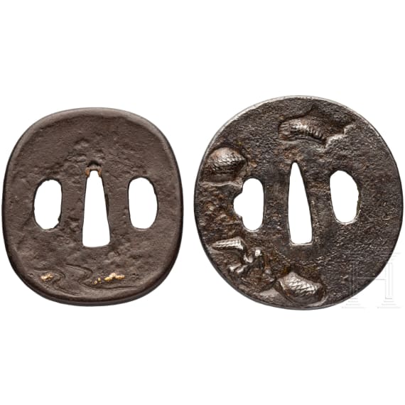 Two Japanese tsuba, 2nd half of the Edo Period