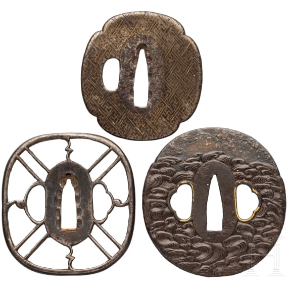 Three tsuba, Japan, 18th/19th century