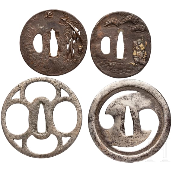 Four tsuba, Japan, 18th and 19th century