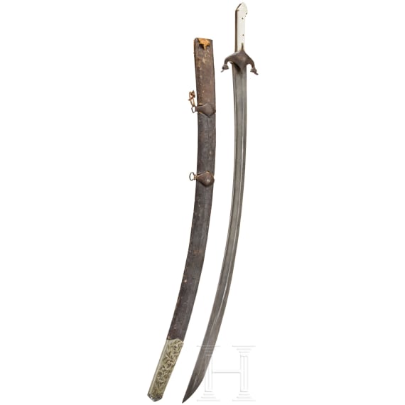 A Persian shamshir with an older European blade, 19th century