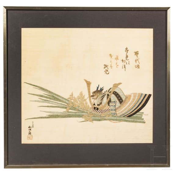 An embroidery on silk, Japan, ca. 1900