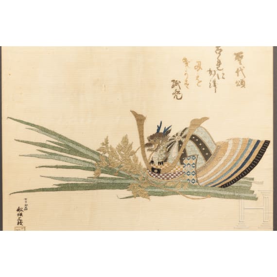 An embroidery on silk, Japan, ca. 1900