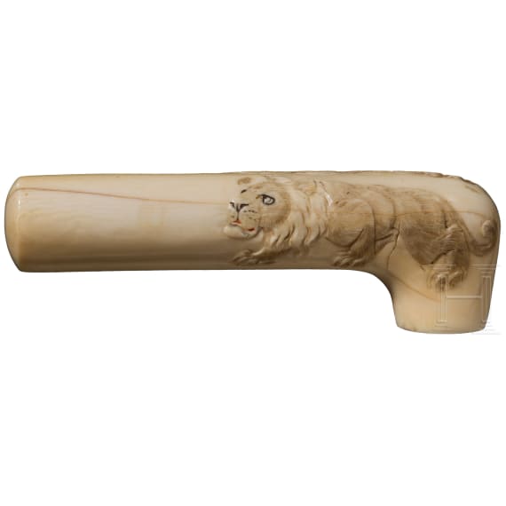 An ivory walking stick handle, Japan, ca. 1900