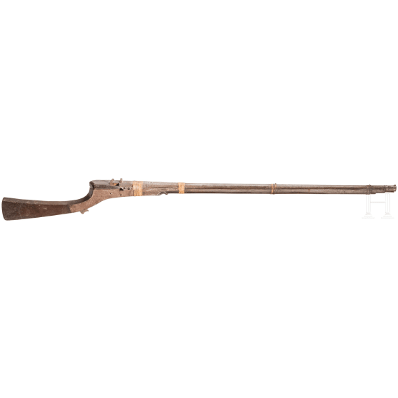 An Indian matchlock rifle, early-19th century