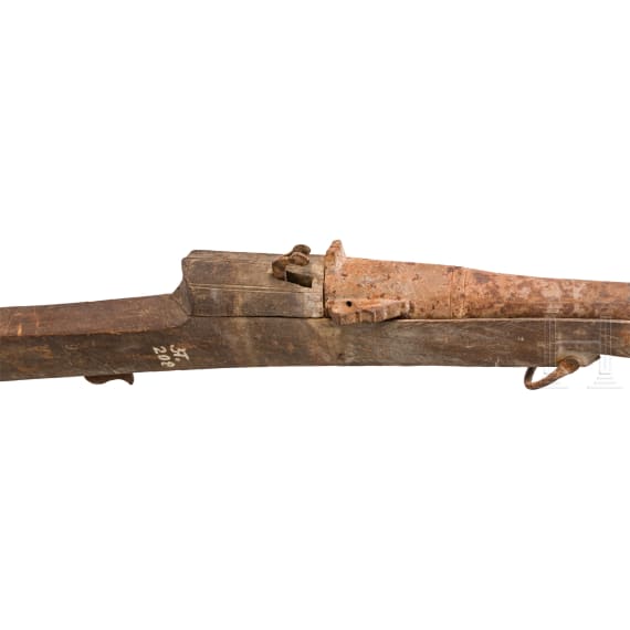 A heavy Indian matchlock rifle, 18th/19th century