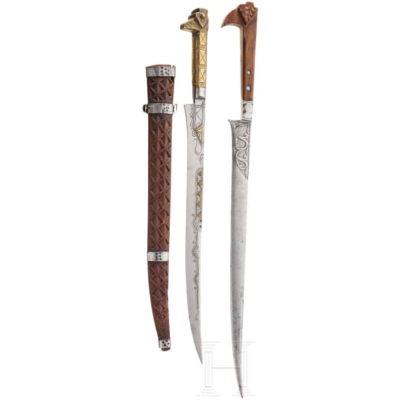 Two Moroccan flyssa knives, 19th century